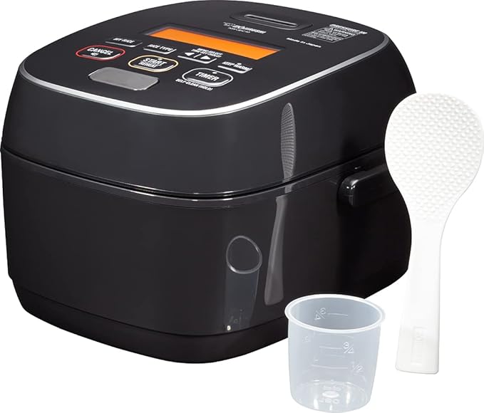 Zojirushi NW-JEC18BA Pressure Induction Heating (IH) Rice Cooker &amp Warmer 10-Cup Made in Japan &amp CV-JAC50XB VE Hybrid Water Boiler &amp Warmer 5.0 Liter Stainless Black Made in Japan