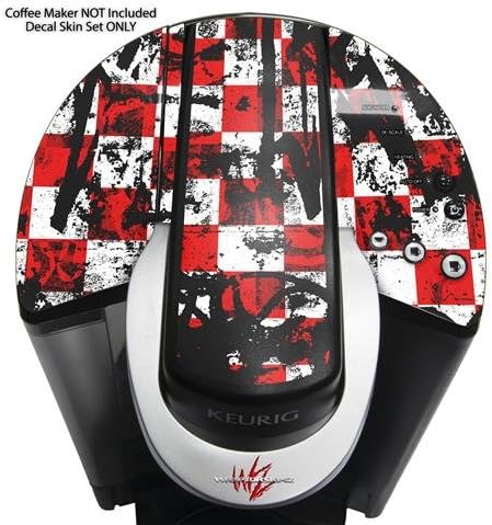 Decal Style Vinyl Skin compatible with Keurig K40 Elite Coffee Makers Checker Graffiti (COFFEE MAKER NOT INCLUDED)