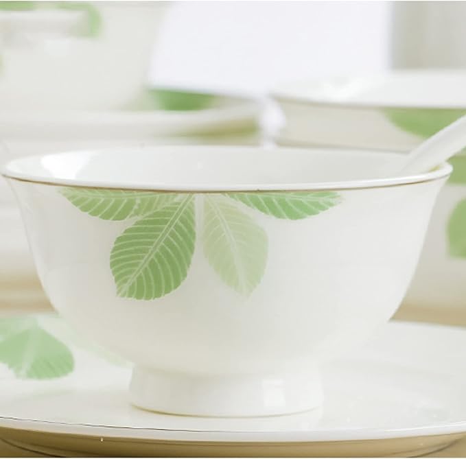 Dinnerware Sets Dish Set60-Piece Ceramic Tableware SetKorean Style Simple Tableware Set Ceramic Household Tableware Set