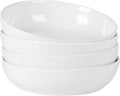 Gibson Home Zen Buffet 4-Piece 41oz Salad Bowls Porcelain Ceramic Chip and Scratch Resistant Pasta Bowl Serving Bowls Soup Bowls Set Large Capacity Dishwasher &amp Microwave Safe White