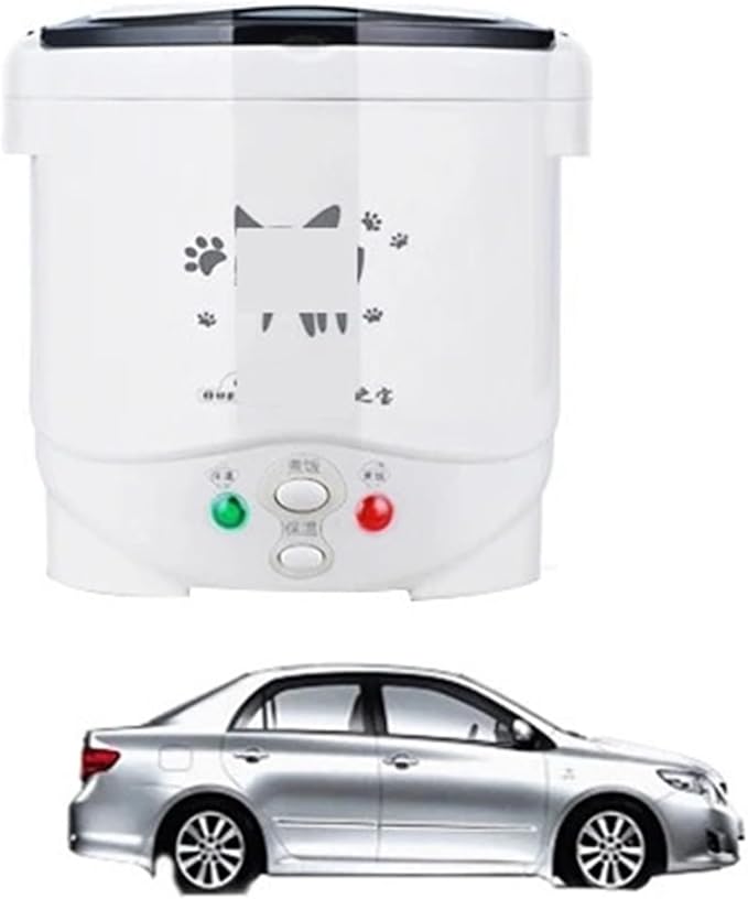 Fit for Mini Rice Cooker Portable MultiCooker Household Rice Cookers 24V 220V Pot Cooking Machine Pans Car Truck Home(12V for Car SUV)