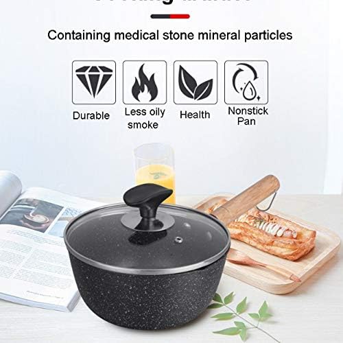 Cooking Pots and Pans Set Porridge Soup Ramen Milk Pot Non Stick Pot Korean Breakfast Cookware Set Japanese Kitchen Utensils(18cm)