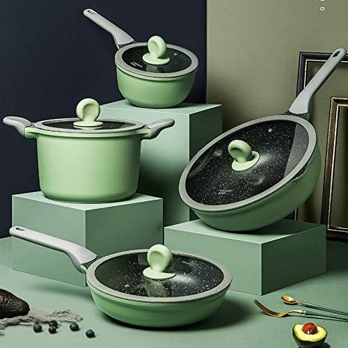 Solid Cookware Set Soup Pot Frying pan Cooking Tool Non-Stick pan Kitchen Induction Cooker Milk Pot Noodles Pot Wok hotpot Casserole