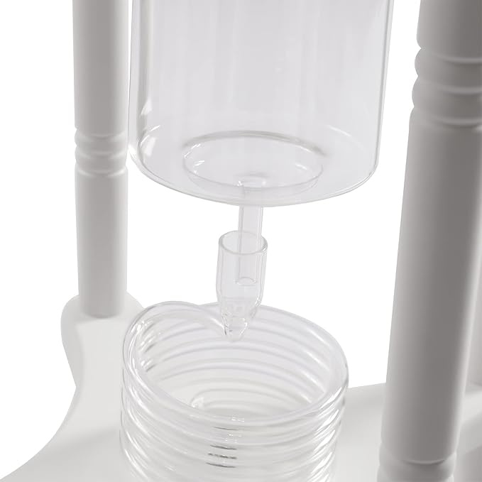 Cold Brew Coffee Maker Dripper Coffee Maker Coffee Drip Tower Ice Coffee Brewer 25 Cups Ice Coffee Machine For Home Office Coffee Shop (White)