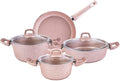 7Pcs/Set Cookware Set Kitchenware Saucepan Cooking Pot and Pan Set Non-St?ck Granite Stainless Steel Kitchen