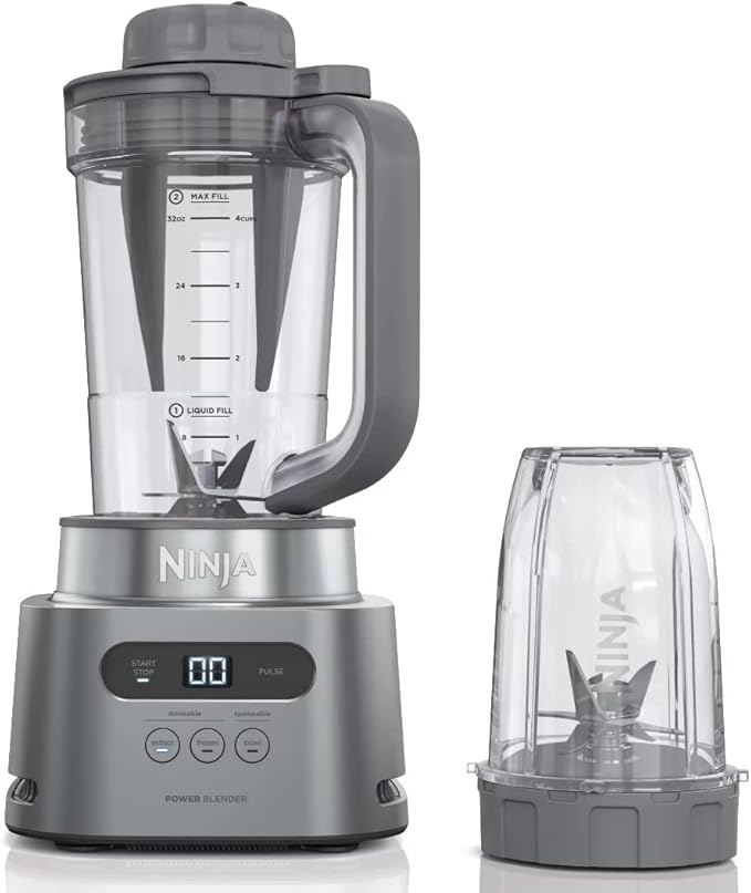 Ninja SS150 TWISTi Blender DUO High-Speed 1500 WP Smoothie Maker &amp Nutrient Extractor* 3 Functions Smoothie Frozen Drinks &amp Bowls smartTORQUE 34-oz. Pitcher &amp 18-oz. To-Go Cup Cloud S