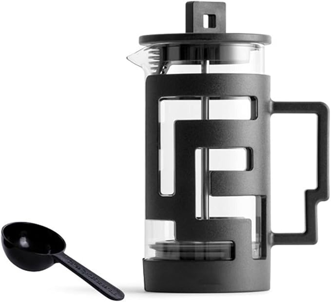 Coffee Maker Press Coffee Press Tea Coffee Pot Glass Coffee Pot convenient (Color : Black) (Black)