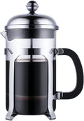 French Press Coffee Maker Large 800ML Manual Coffee &amp Tea Press Stainless Steel Housing 304 Stainless Steel Filtration System Cold Brew Heat Resistant Borosilicate Glass for Camping Travel