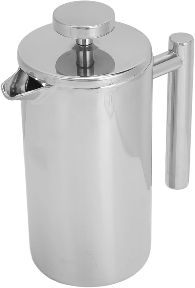 French Press Stainless Steel Coffee Maker Double Layer Insulation Coffee Press for Home Outdoor Camping Travel Nice Gift for Coffee Lover(1000ML)