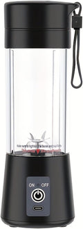 Portable juice Blender - 400mL USB Rechargeable Personal Smoothie Maker with 22000 RPM 304 Stainless Steel Blades Quiet Operation and Self-Cleaning Function