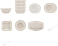Elegant Ceramic Dinnerware Set High-Grade Gray Plates Bowls and Dishes for Family Use Complete Tableware Set Modern Design Dishwasher &amp Microwave Safe