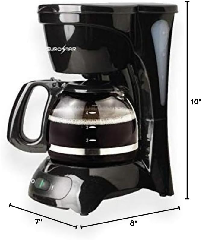 EUROSTAR ECM620B 4-Cup Coffeemaker Black