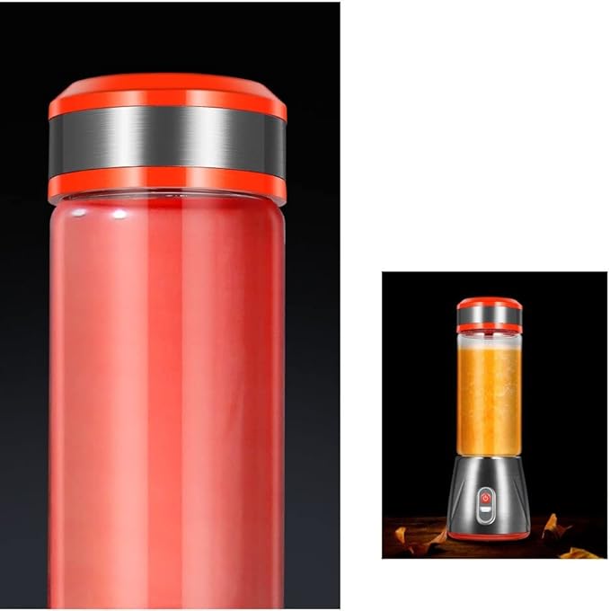 Portable Blender Blender for Shakes and Smoothies Personal Blender USB Rechargeable 380ml Mini Blender With for Traveling Outdoor Gym Office (Color : Red)