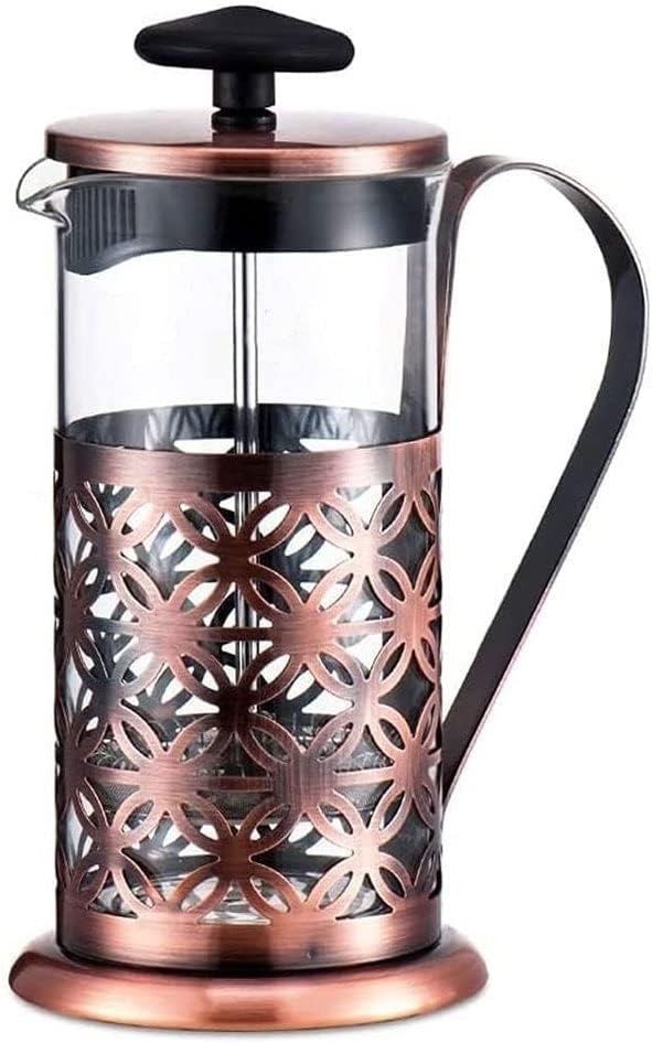 French Press Coffee Maker Stainless Steel Small French Press 350ML Durable Heat Resistant Borosilicate Coffee Presser Single Cup