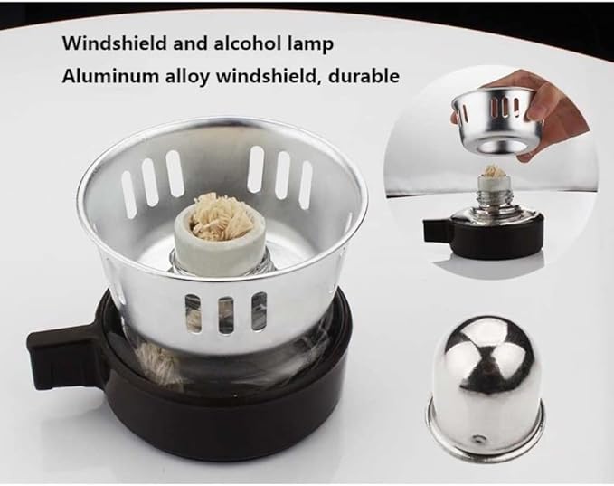 Syphon Coffee Brewer Coffee Maker Alcohol Lamp Siphon Coffee Maker High Temperature Resistant Glass Coffee Maker 3/5 Serving Glass Coffee Maker (Size : 3 people capacity)