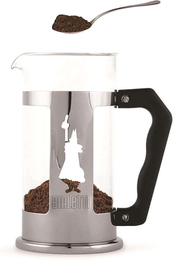 Bialetti Coffeepress French Press Coffee Maker 8 Cup Preziosa Stainless Steel (06852)