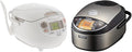 Zojirushi NS-ZCC10 Neuro Fuzzy Cooker 5.5-Cup uncooked rice / 1L White &amp NP-NWC10XB Pressure Induction Heating Rice Cooker &amp Warmer 5.5 Cup Stainless Black Made in Japan