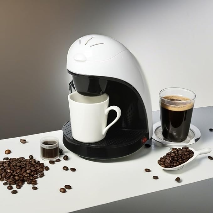 Brentwood TS-112W Coffee Maker with Ceramic MugSingle ServeWhite