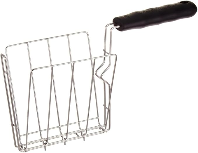 TOASTER BUDDIES 2-Piece Toaster basket Sandwich Racks 2 Slice-Toaster Compatible with allmost all pop-up toasters Toaster gadget Regular Black