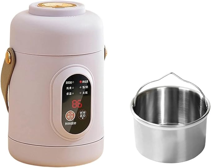 Mini Electric Pot 500W Stainless Steel Electric Cooker Portable Ramen Cooker Small Cooking Pot for Dorm Office Travel Rapid Noodles Cooker Stainless Steel Pot (Purple)