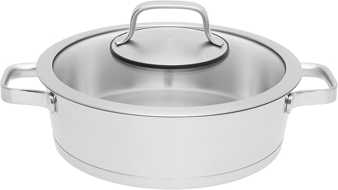 BergHOFF 1110005 10pc (S) Pans Saucepans – Kits Kit (Stainless Steel Stainless Steel Stainless Steel Stainless Steel Glass Ceramic Gas Halogen Induction Sealed Plate)