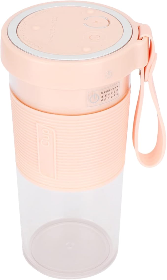 Portable Electric Juicing Cup USB Rechargeable Travel Juicer 320ml Capacity with Three Leaf Cutter Head Lightweight Mixer for Home Outdoor Use Food Grade Material Safe for Baby (320ml)