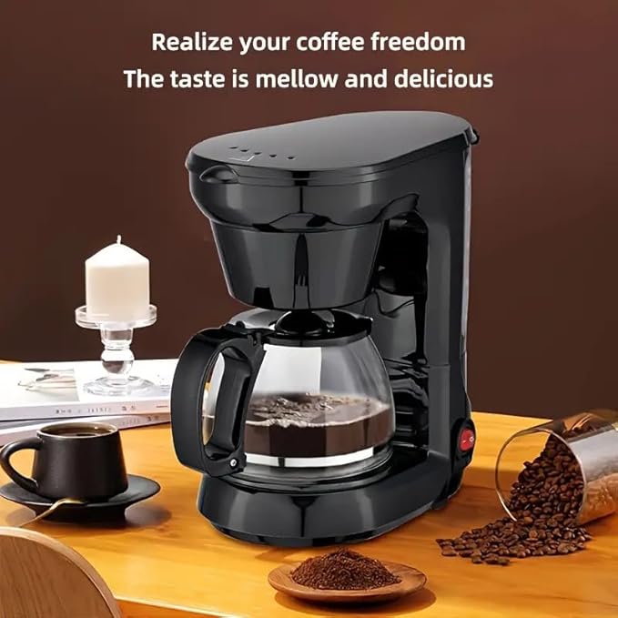 Drip Coffee Machine - 750ml Capacity Automatic Drip Coffee Maker for Espresso Latte Cappuccino &amp More Black Design Easy Cleaning Perfect for Home Office &amp Gatherings