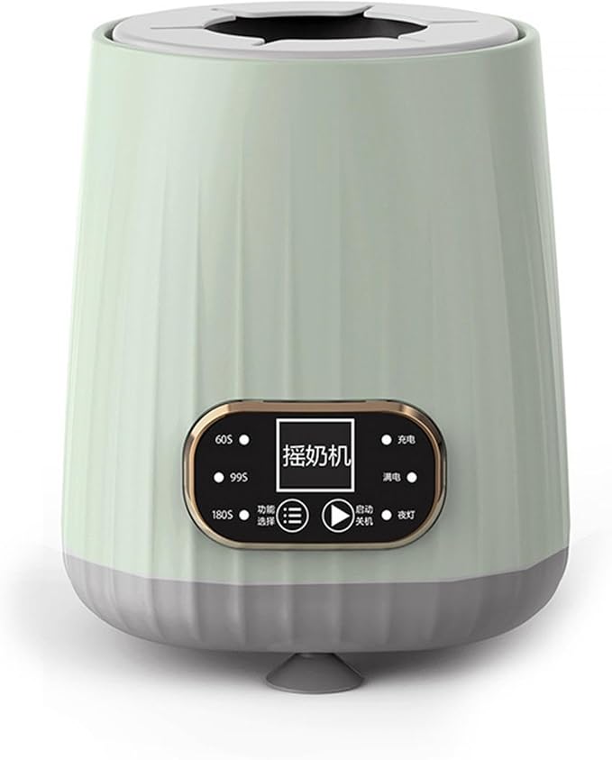 Electric Milk Bottle Shaker Milk Blender Portable Conveneint 3 Gears Adjustable Green