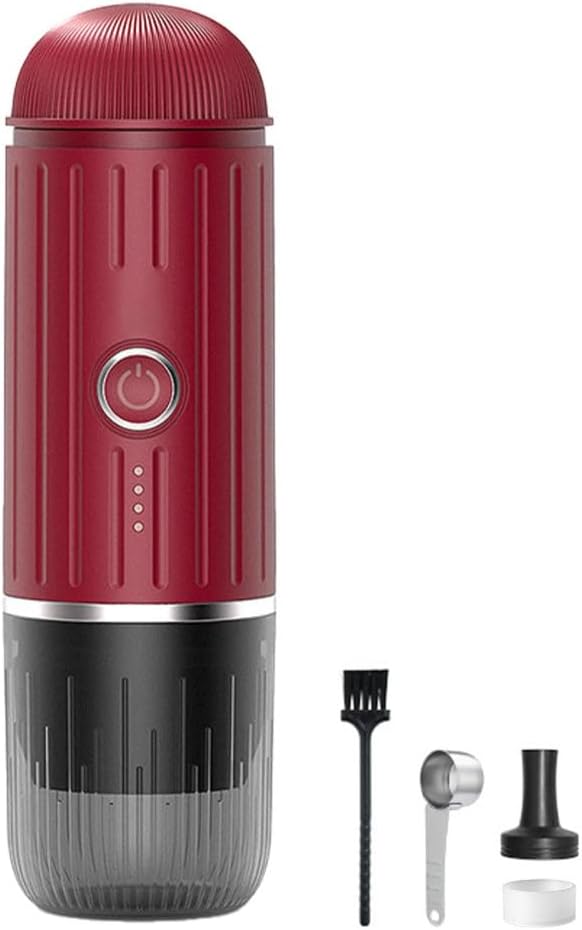 MiOYOOW Portable Electric Espresso Machine Rechargeable Mini Travel Camping Coffee Makers Self-Heating Coffee Maker for Travel Camping Office Home