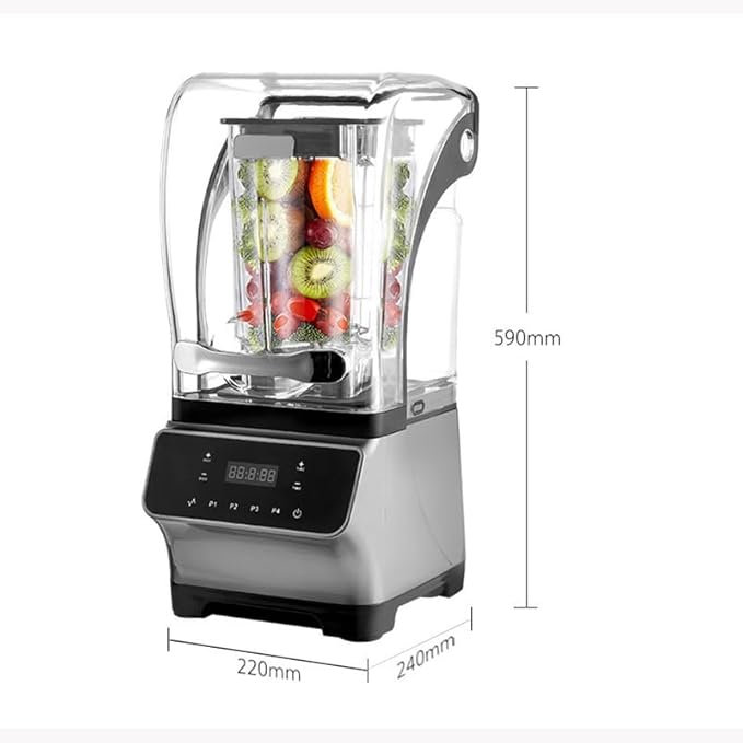 2200W Commercial Blender for Smoothies - High Speed 38000RPM Motor 1.6L Jug Ideal for Smoothies and Food Preparation