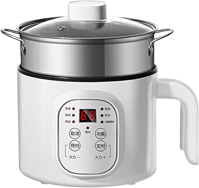GRFIT Electric Multicooker Non-stick Rice Cooker Single/Double Layer 1-2 People Household Rice Cookers Pan Hot Pot Foy Dormitory Home (Color : Silver Double Layer) jinyi2016SHOP-1998