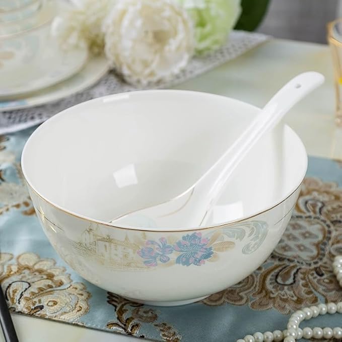 28Pcs Dinnerware Sets Ceramic Dinnerware Set Simple Bone Tableware for Home Daily Use Gift Set for Family Dining