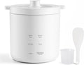 olayks Rice Cooker 2 Cup Uncooked Mini Rice Cooker Small Electric Cooker with 4 Cooking Functions 24 Hour Preset Heat Preservation Non-Stick Ceramic Coating for 1-2 People