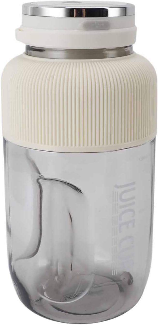 Electronic Juicer Cup 1.2L Capacity Fashion PP Electric Juicer Blender Multi Function 75W Power with Straws for Dinner (White)
