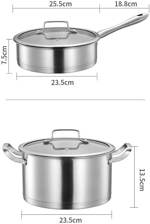 Pot Set Stainless Steel Cookware Set Professional for Home Restaurant Cookware Pots and Pans Set Cooking Utensils Cookware Cooking Set