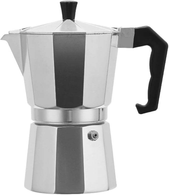 Octagonal Aluminum Metal Mocha – Espresso Single-Valve Extraction Coffee MakerCompatible for Outdoor Household &amp Office Use