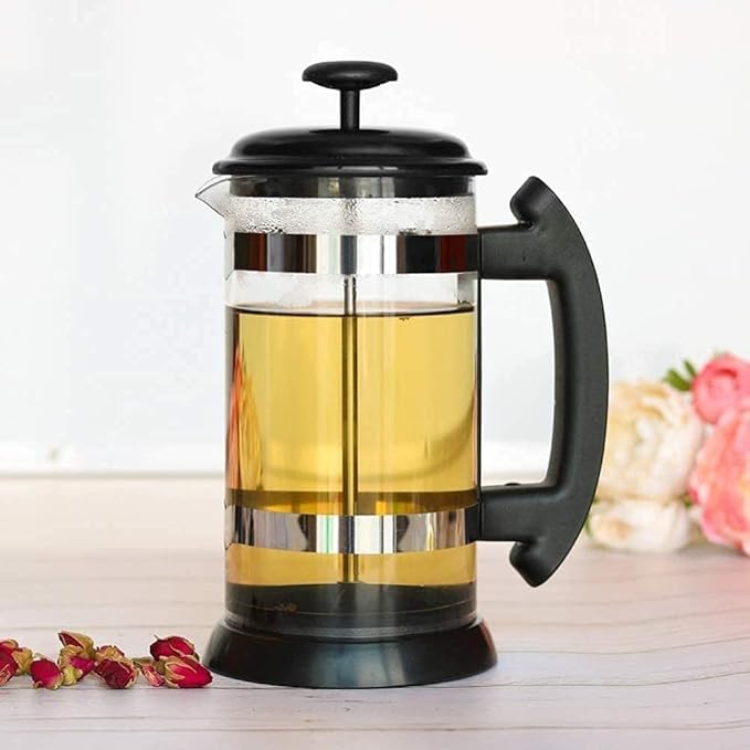 Press Coffee Maker Coffee Press CaffettiereCoffee Maker Coffee &amp Tea Maker304M stainless steelHigh borosilicate glassFour layer filtration systemCoffee Press for Home Travel Camping- Eas