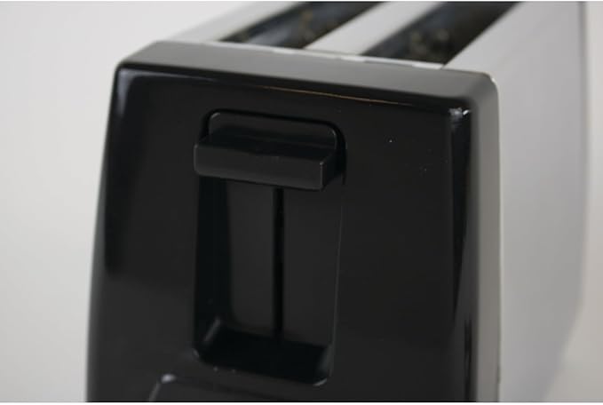 Extra 2-Slice Wide Slot Toaster with 6 Browning Settings Stainless Steel Toaster with Auto-Centering Crumb Tray &amp Stop Button – Silver Black