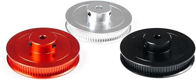 for VORON 80 Teeth GT2 Timing Pulley 2GT Synchronous Pulley Bore 5mm for Width 6mm Timing Belt 80T GT2 Aluminum Alloy Driving Wheel(Black_6MM)
