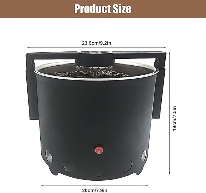 Electric Coffee Bean Cooler 600g Fast Roaster Cooling Machine Coffee Bean Cooling Plate with Stainless Steel Filter Radiator with Stirring Rod for Camping Travel Office 5mmMeshScreen