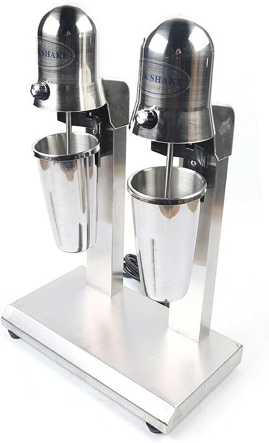 Gdrasuya10 560W Double Head Electric Milkshake Machine Drink Mixer Smoothie Blender 14000 RPM 22 oz Commercial Home Use