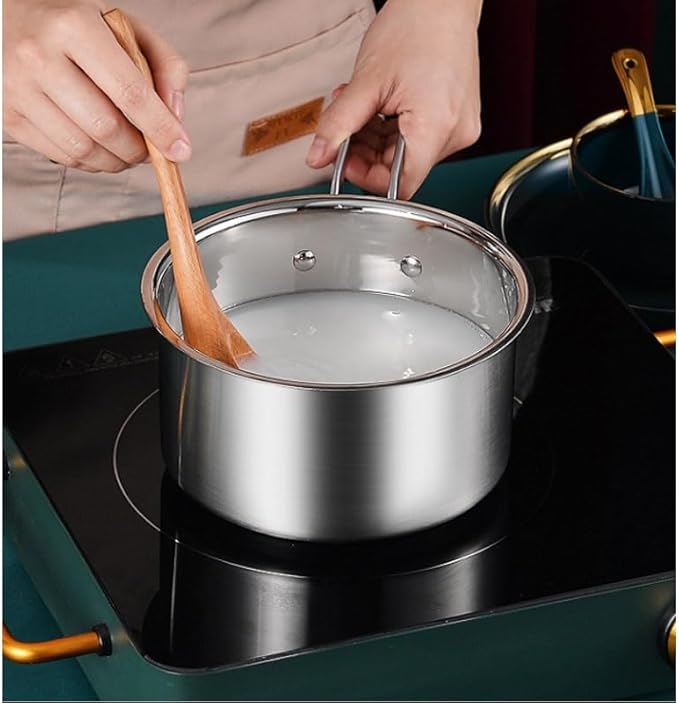 Stainless Steel Cookware Set Thickened Three Piece Kitchen Household Soup Pot Milk Frying Combination