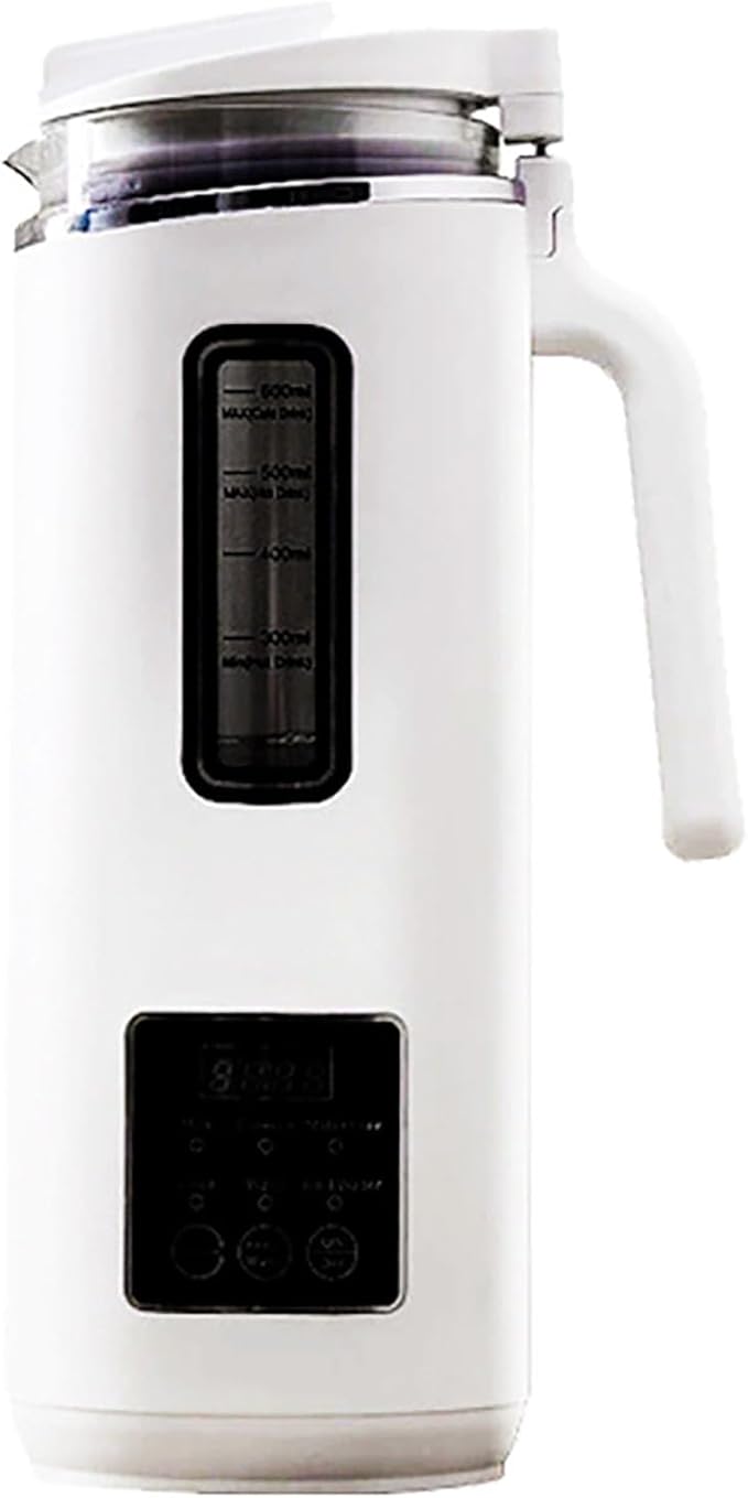 Automatic Nut Milk Maker 600ml - Soy &amp Almond Milk Blender with Touch Control Auto Clean Quiet Operation - Ideal for 1-2 People Easy to Use Healthy Vegan Beverage Machine