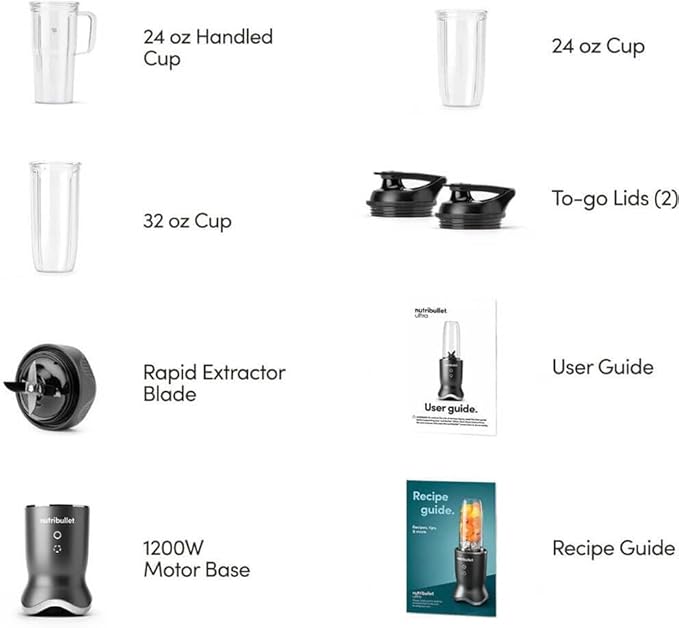 NutriBullet NB50500 Ultra Personal Blender Gray (Renewed)