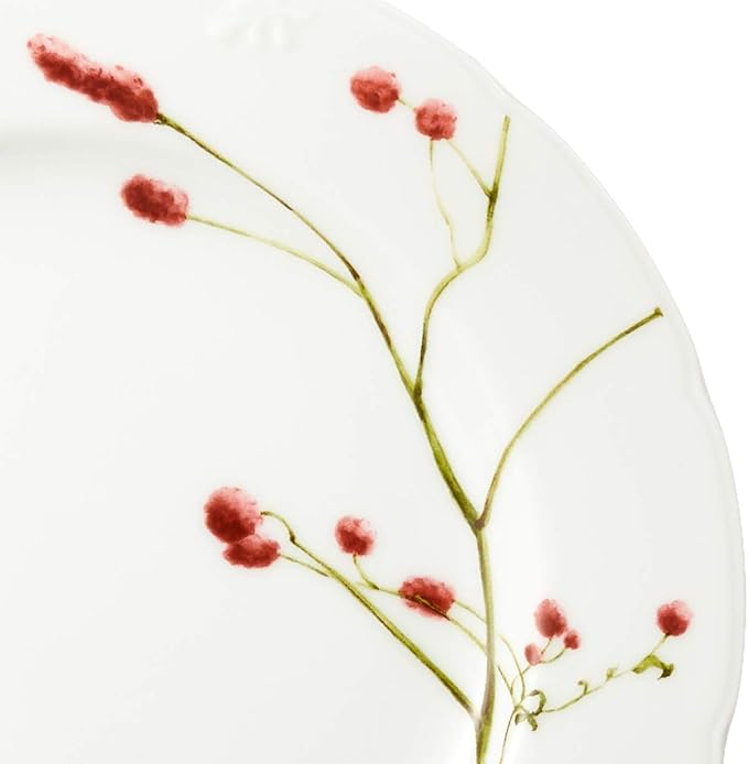 Narumi 40912-34275 Satohana Calendar Dinnerware Set Green Floral Pattern Set of 5 Patterns Cute For 5 People 15 Pieces Microwave Warming Made in Japan Gift Box