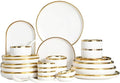 Gilt Rim Plate Steak Food Plate Nordic Style Tableware Bowl Dinner Dish High End Porcelain Dinnerware Set