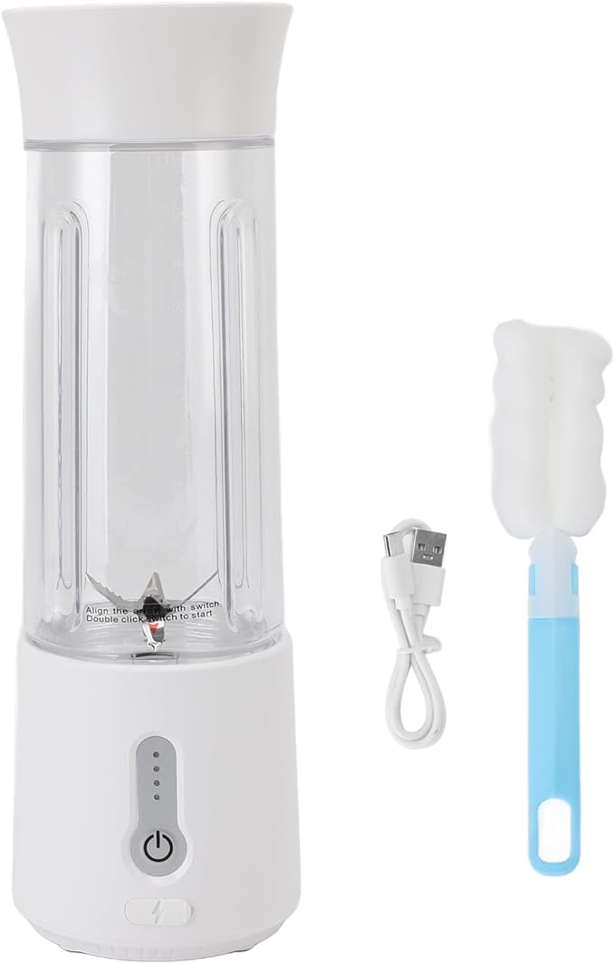 Sorandy Portable Blender USB Rechargeable 500ml 6 Blades 22000 RPM for Smoothie Shaker Protein Shake with Battery Indicator Light for Travel Gym Camping