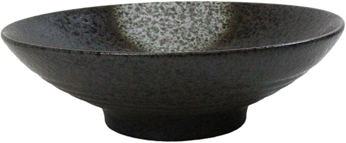 Ebros Gift Artistic Charcoal Grey Tone Hakumu Collection Dinnerware Serveware Kitchenware Set Asian Japanese Restaurant Supply (Pack Of 4 Large Ramen Soup Dinner Bowl 36oz)
