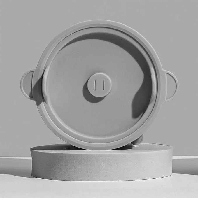 Microwave Low Carb Rice Cooker Container Diet Low Carb Rice Silicone Rice Cooker Gray