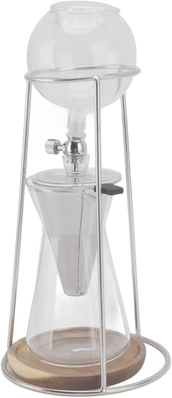Drip Tower Coffee MakerLarge Capacity Reusable Glass Iced Coffee Maker Iced Tea Maker for Cafe Home Kitchen